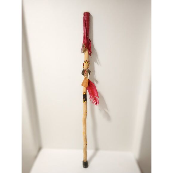 Native American Yokuts Footprint Central Valley California Walking Stick Cane - Picture 2 of 15